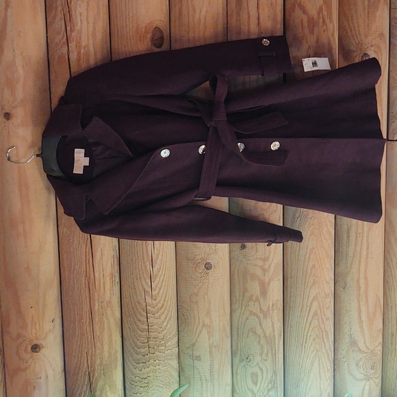 Women's Michael Michael Kors Size Small Wine Color NWT Heavy Hooded Casual Coat - Picture 2 of 6